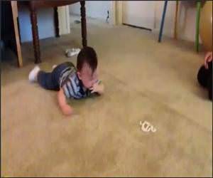 Baby Trying to Crawl Funny Video