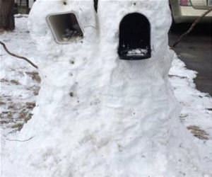 awesome mailbox snowman funny picture