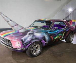 beautiful unicorn car funny picture