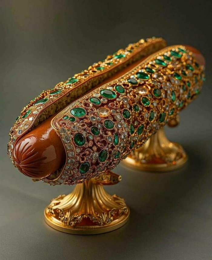 bedazzled hot dog