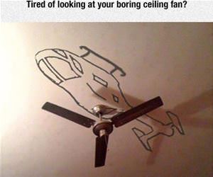 boring ceiling fan funny picture