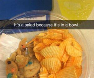 bowl of salad funny picture