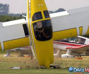 Terrible plane parking funny picture