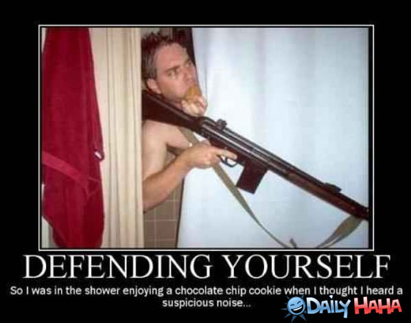 Defending Yourself funny picture