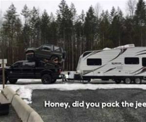 did you pack the jeep funny picture