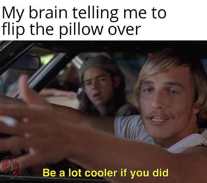 flip the pillow over