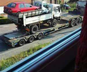 funny truck carrying car tow funny picture