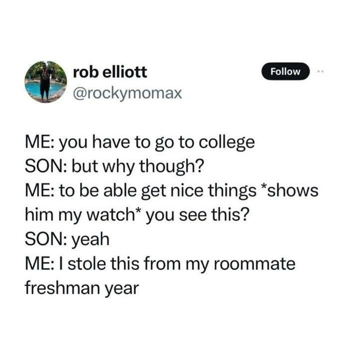 going to college