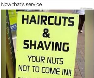haircuts and shaving