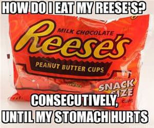 how do i eat reeses funny picture