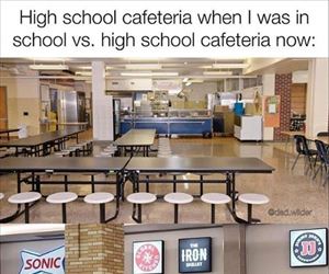 in the cafeteria