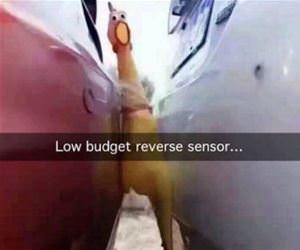 low budget reverse sensor funny picture