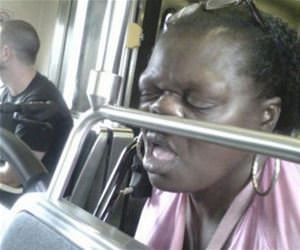 only on public transportation funny picture