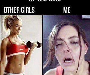 other girls vs me at the gym funny picture