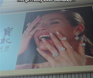 really loves diamonds funny picture