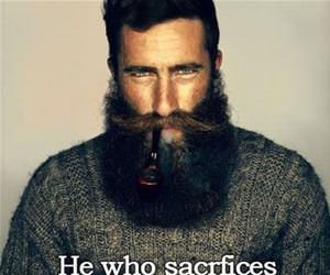 sacrafices his beard funny picture