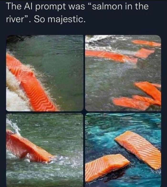 salmon in the river