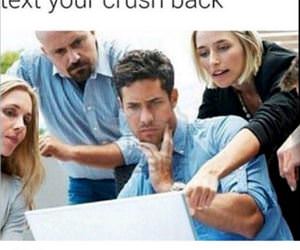 texting the crush funny picture