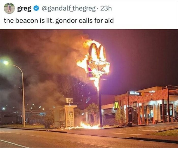 the beacon is lit