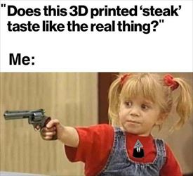 the steak