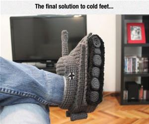 the final solution for cold feet funny picture