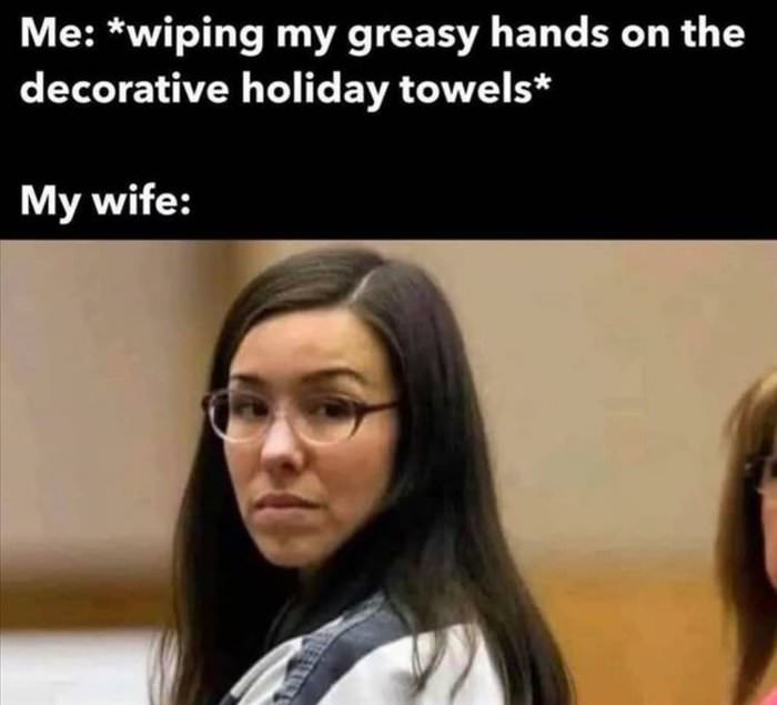 wiping my hands