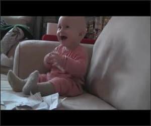 Baby Ripping Paper Funny Video