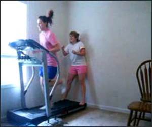 Girls on Treadmill Accident