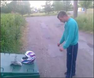 Helmet Fail Funny Video