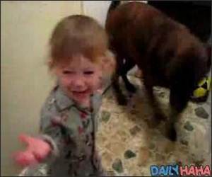 Cute Kid and Dog Video